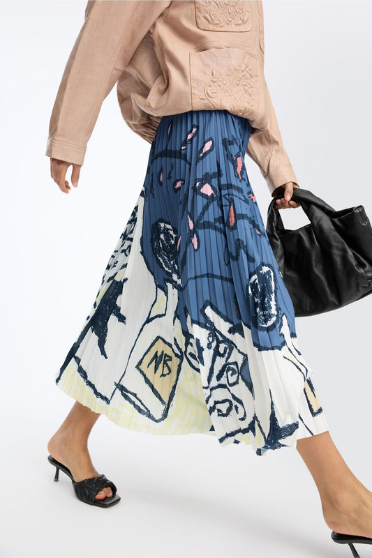 Charming Pleated Midi Skirt