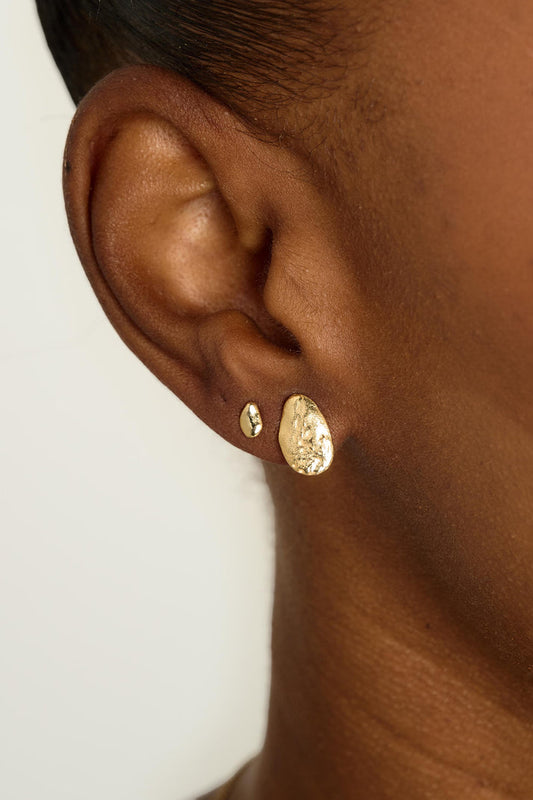 EA758 - Stone Earring Set Gold