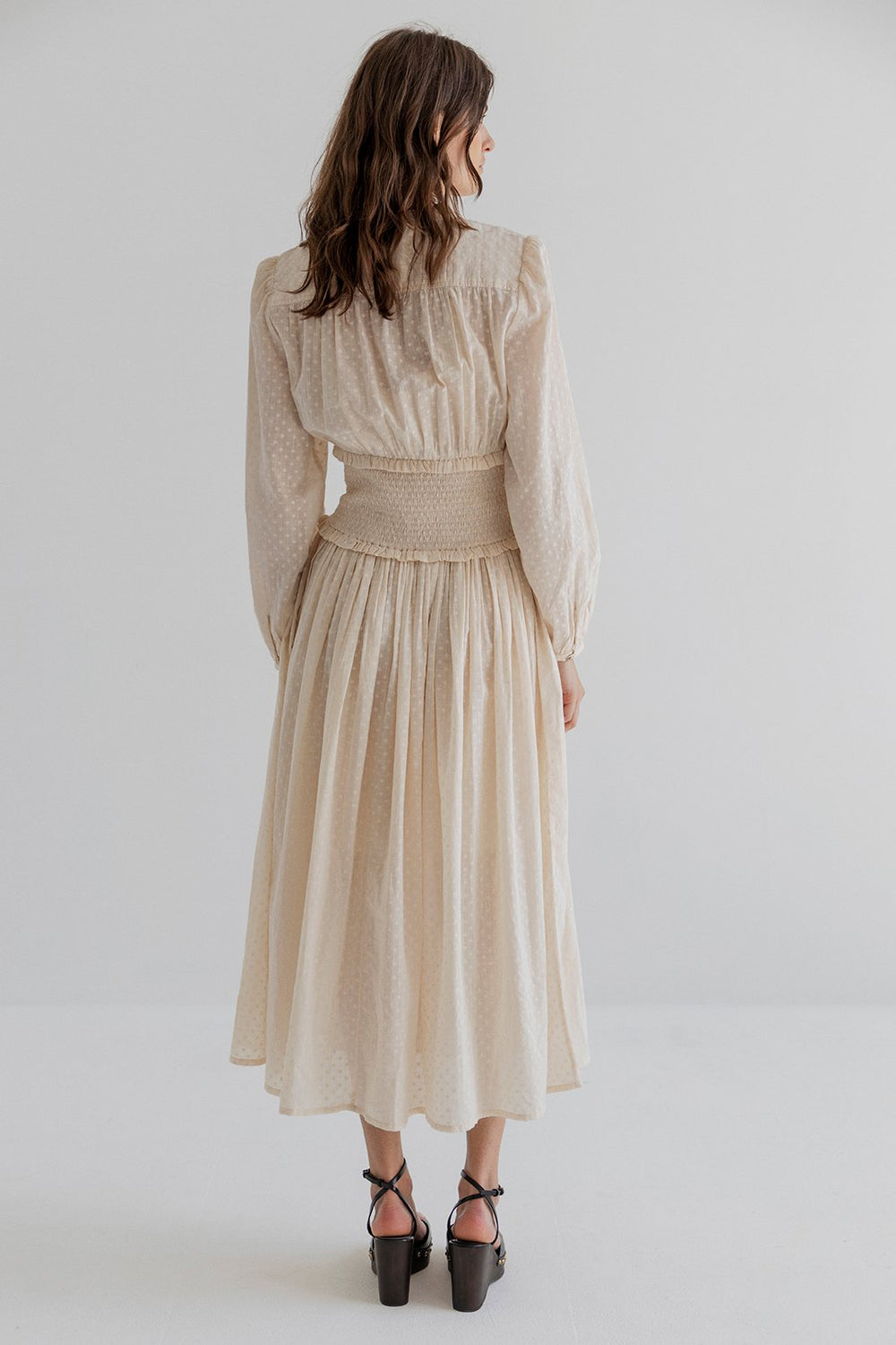Camelia Cotton Dress Pale Blush