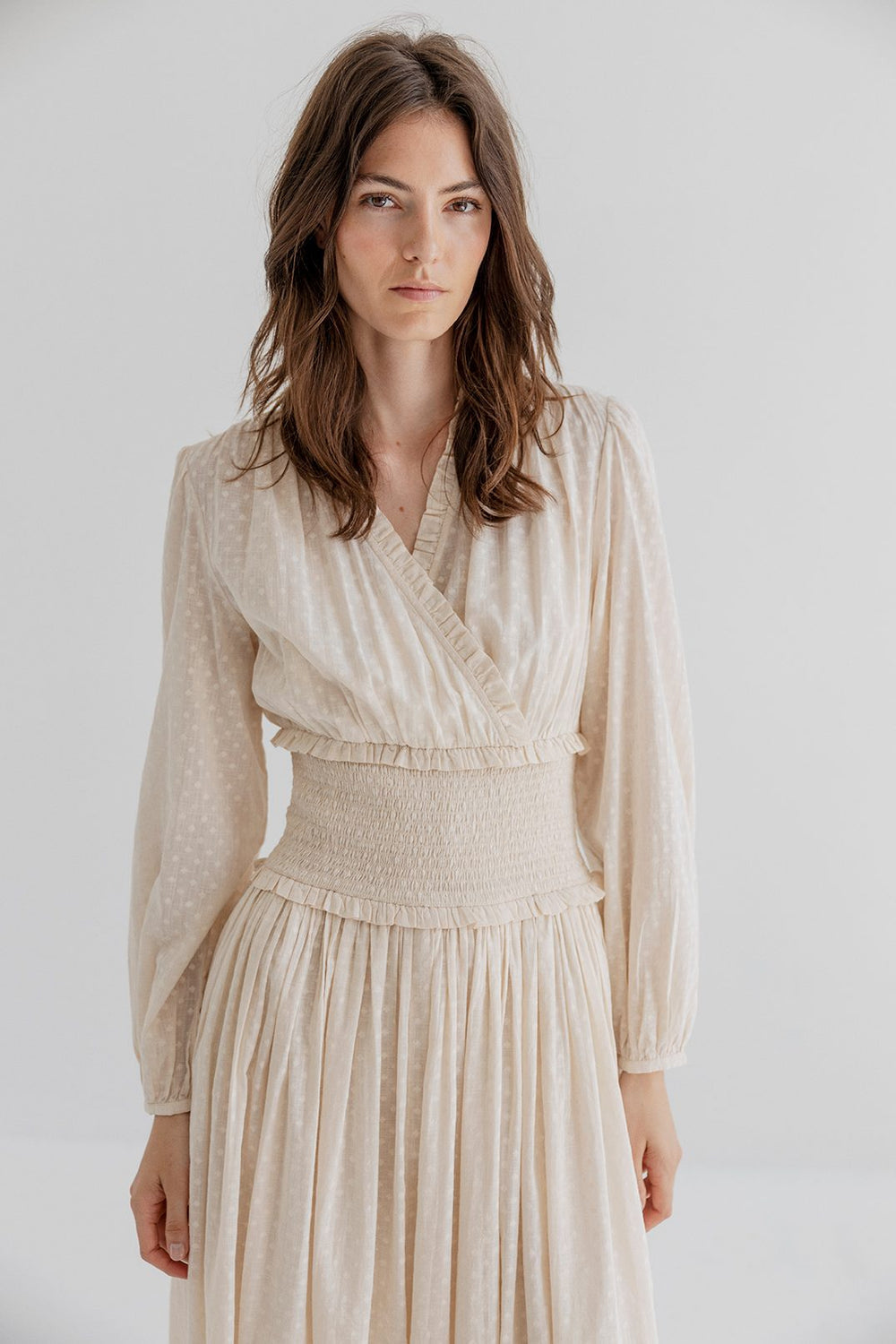 Camelia Cotton Dress Pale Blush