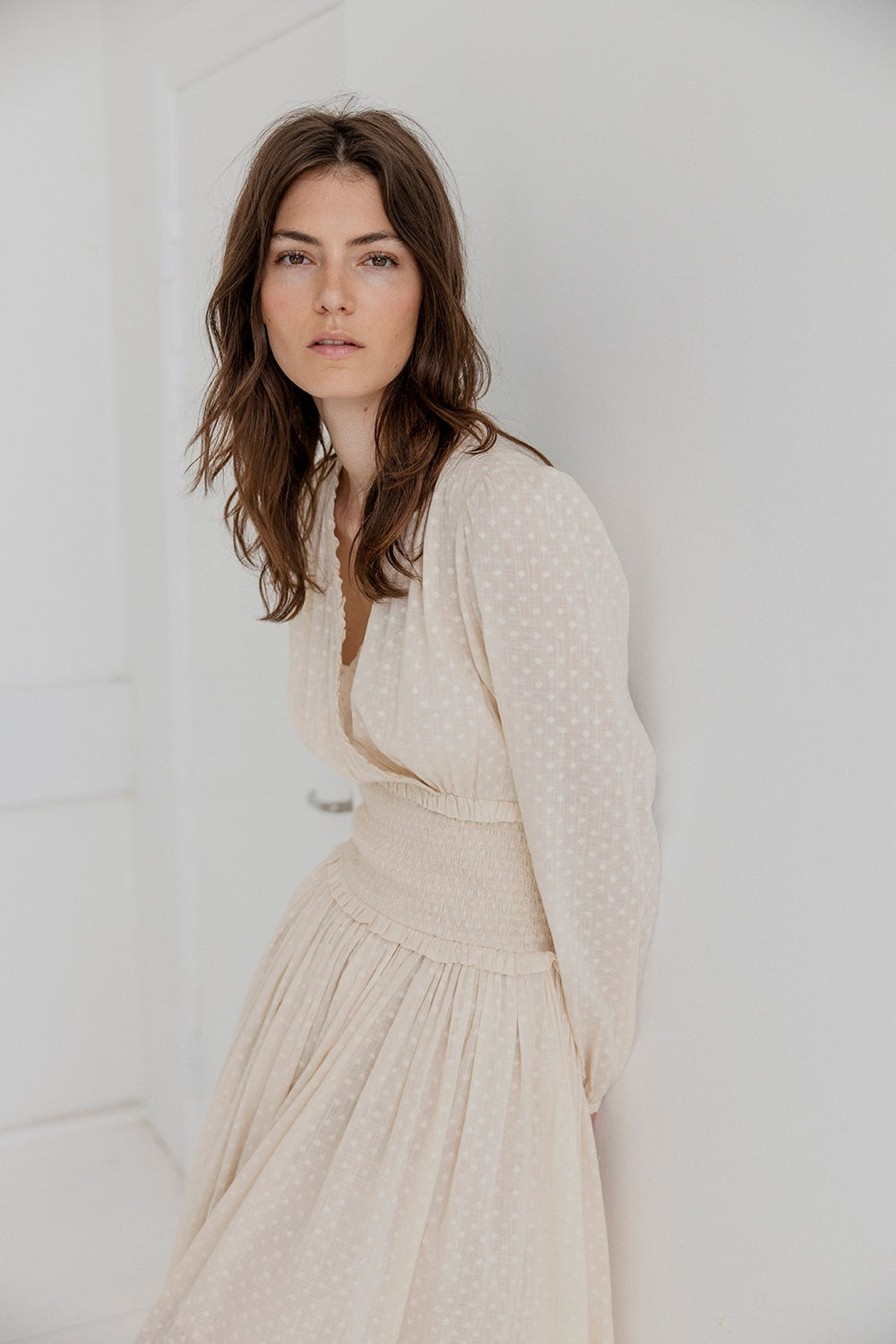 Camelia Cotton Dress Pale Blush