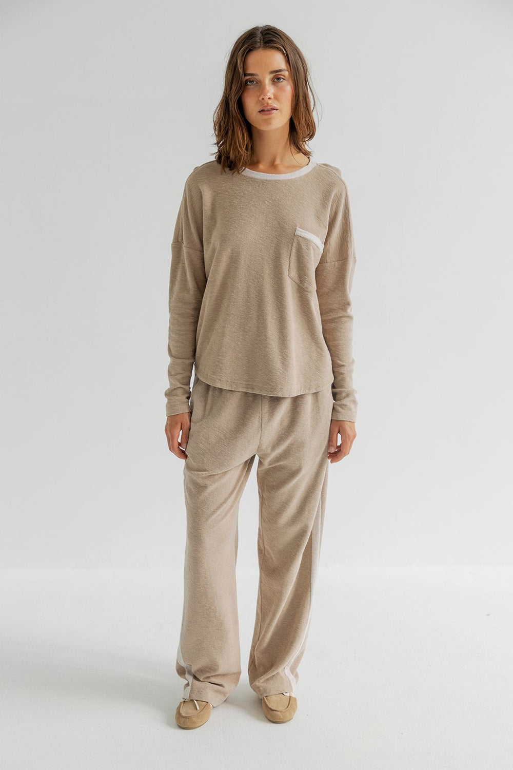 Camma Cotton/Jersey Trouser Khaki