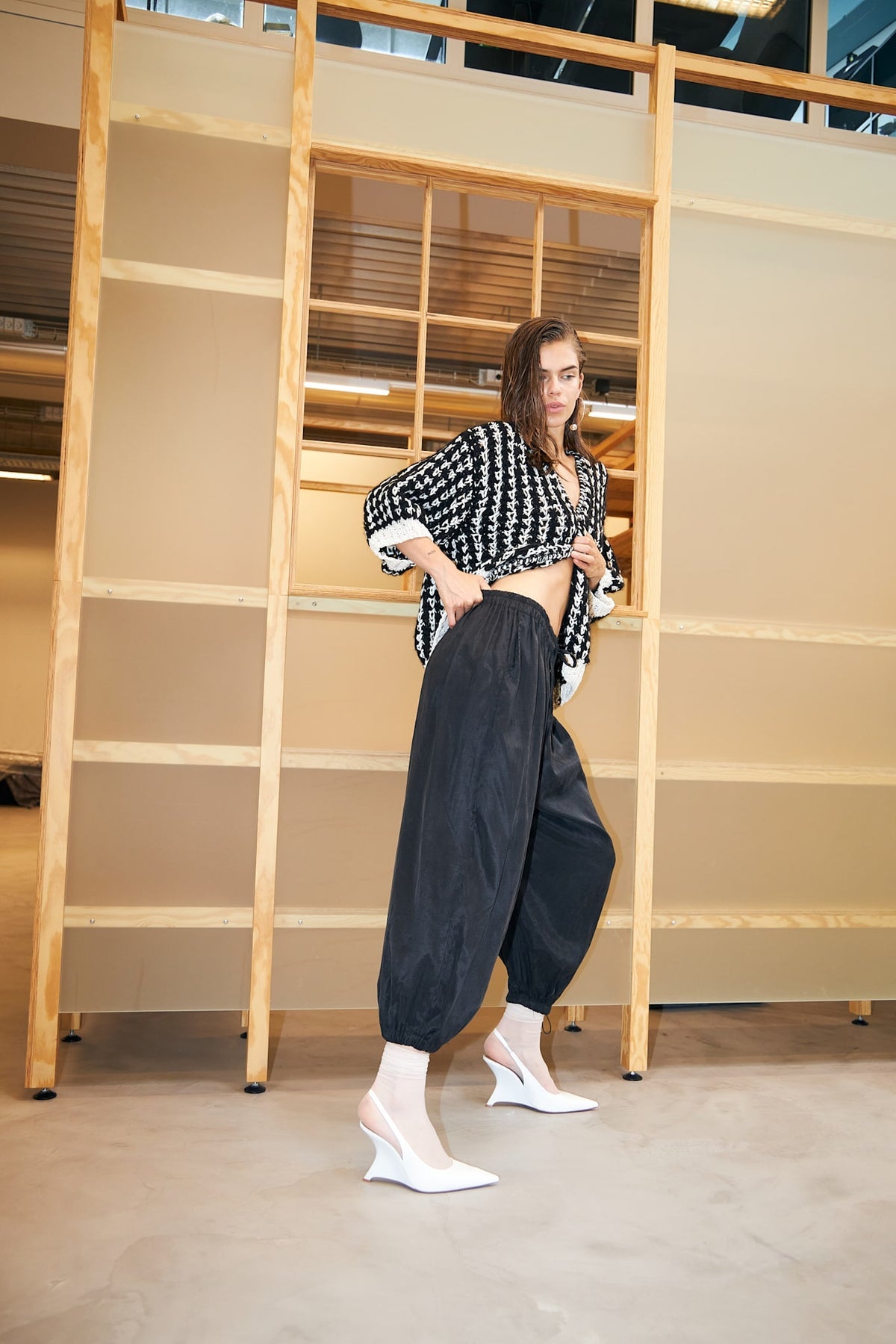 Alaia  Loose Fitted Trouser Black