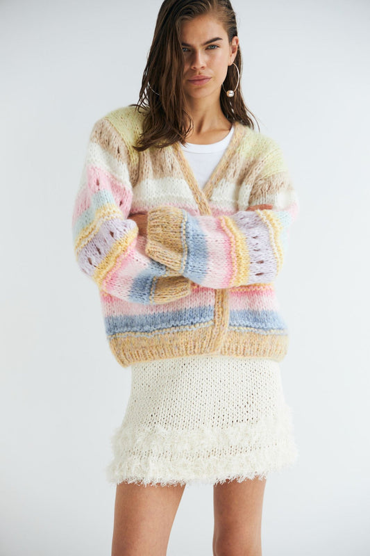 Edda Hand Knitted Cardigan Yellow