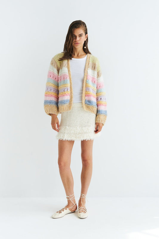 Edda Hand Knitted Cardigan Yellow