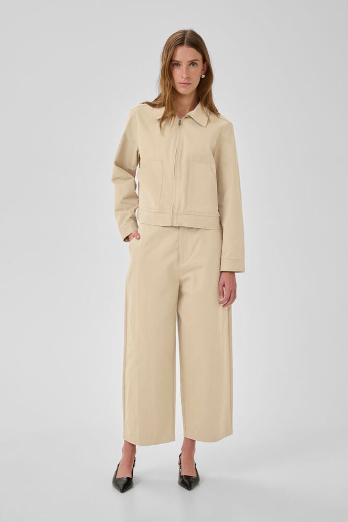 CindyMW Cotton Trouser Feather Beige