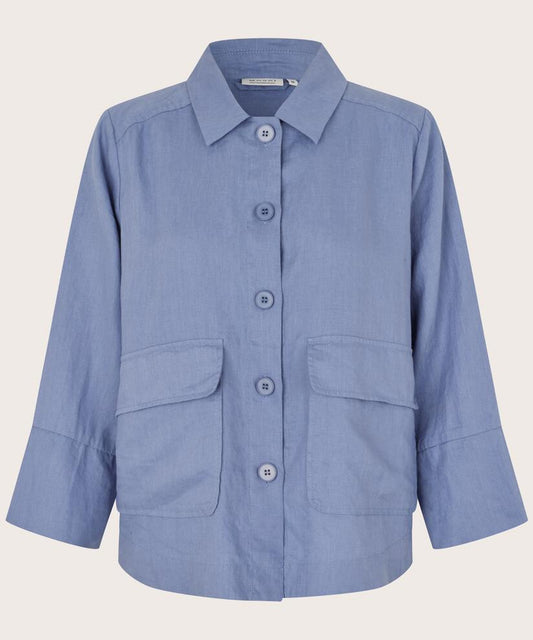 MaJurelle Linen Jacket Stonewash