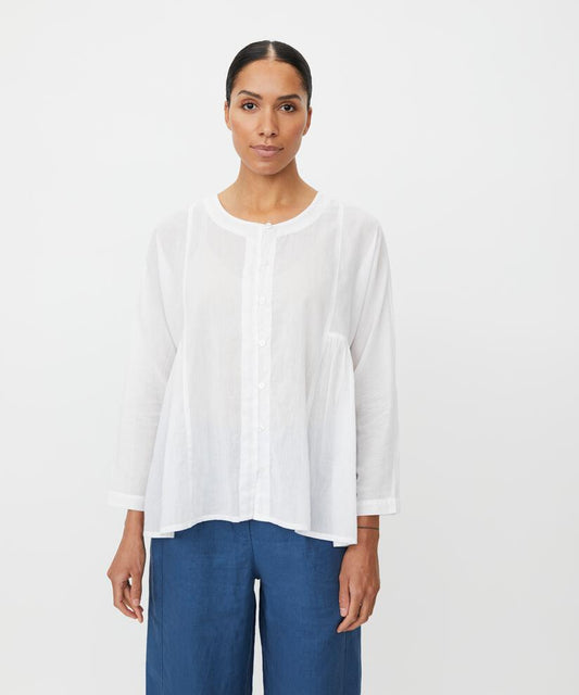 MaIanelle Cotton Voile Shirt White