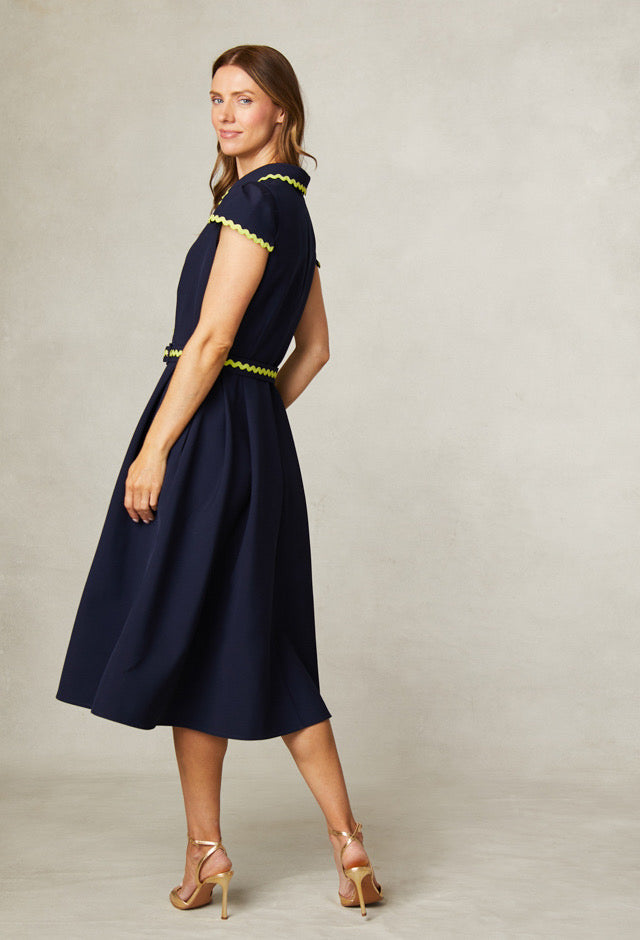 Rick Rack Dress Navy