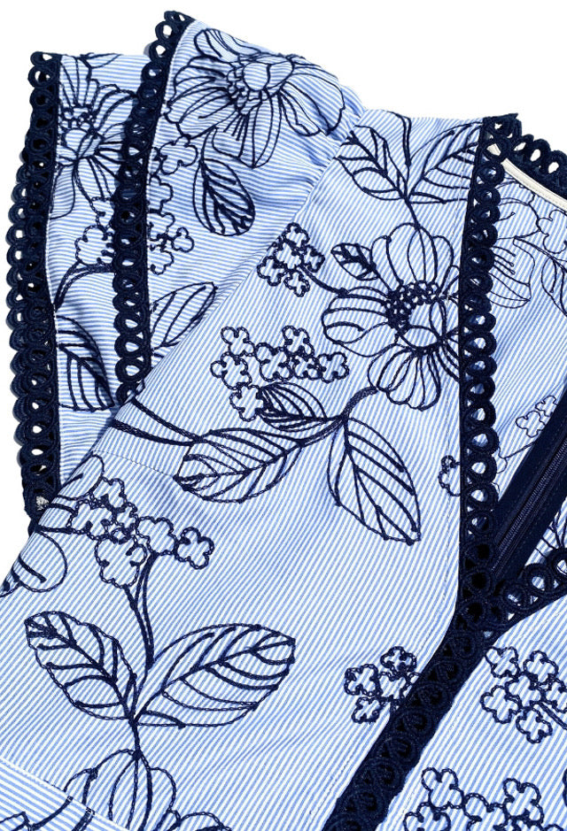 Lyra Tired Dress Blue/Black