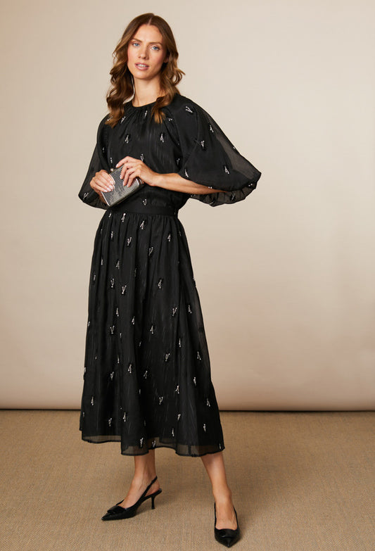 Mia Organza Skirt Black