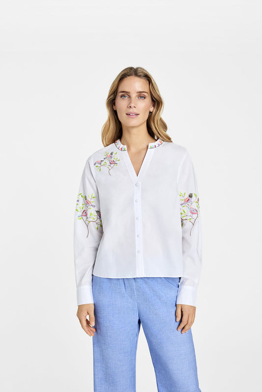 Gustav - Bayanne Sequin detailed Shirt White