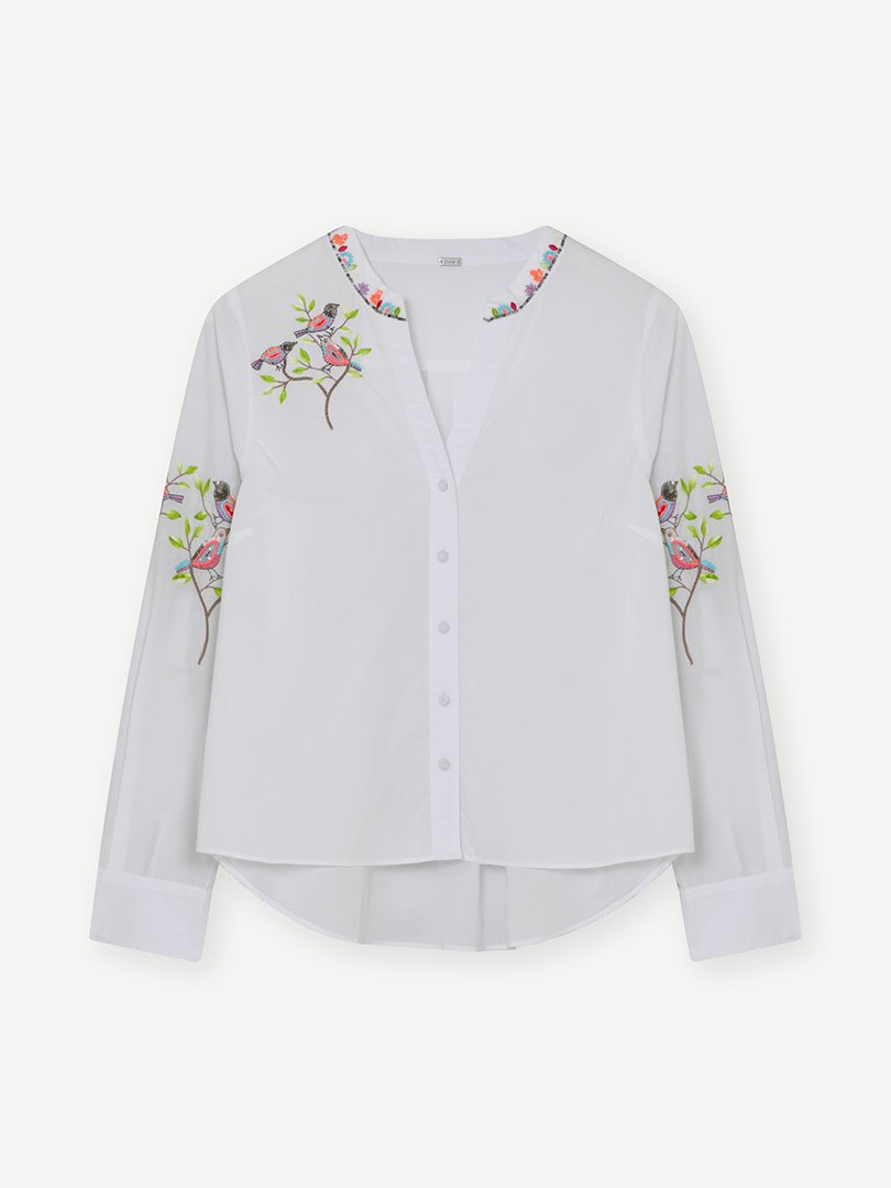 Gustav - Bayanne Sequin detailed Shirt White