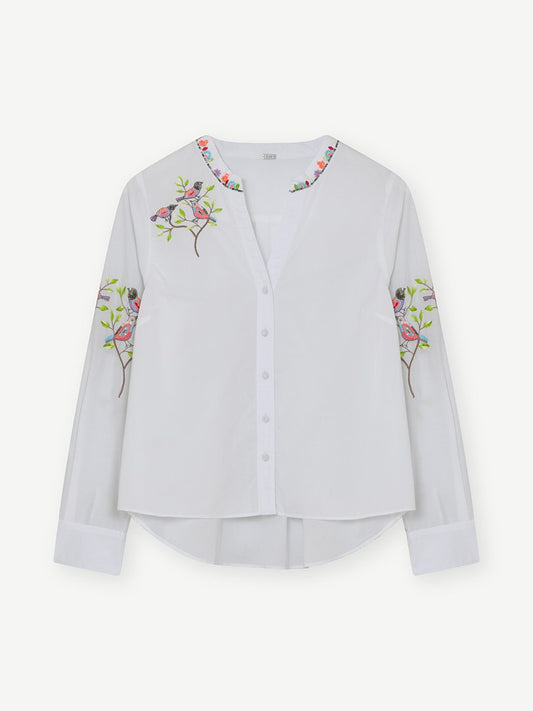 Gustav - Bayanne Sequin detailed Shirt White