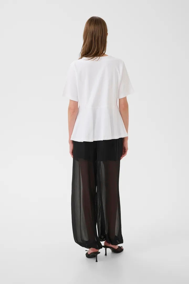 KBNooma Peplum T-Shirt Bright White