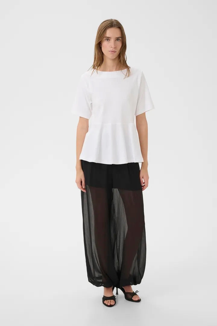 KBNooma Peplum T-Shirt Bright White