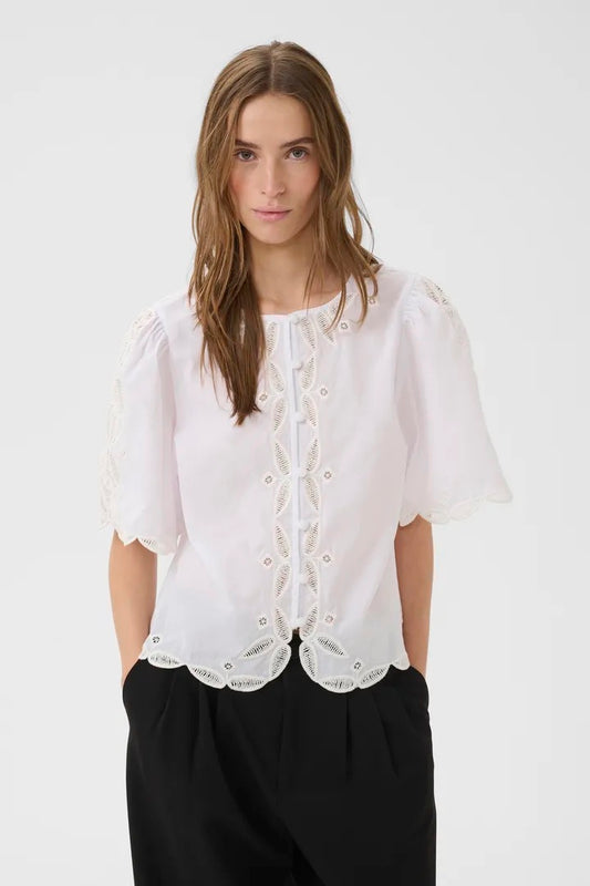 KBErlinda Cotton Blouse Bright White