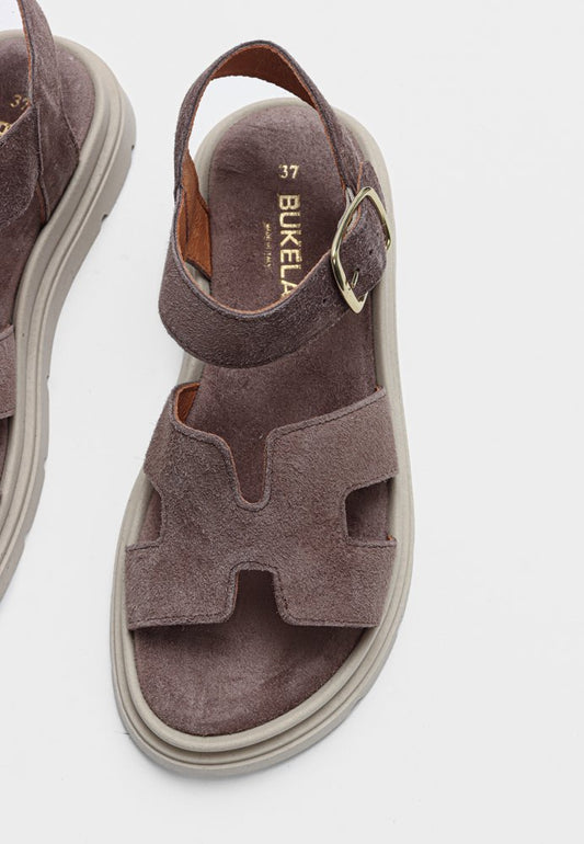 Cindy Suede Sandal Taupe