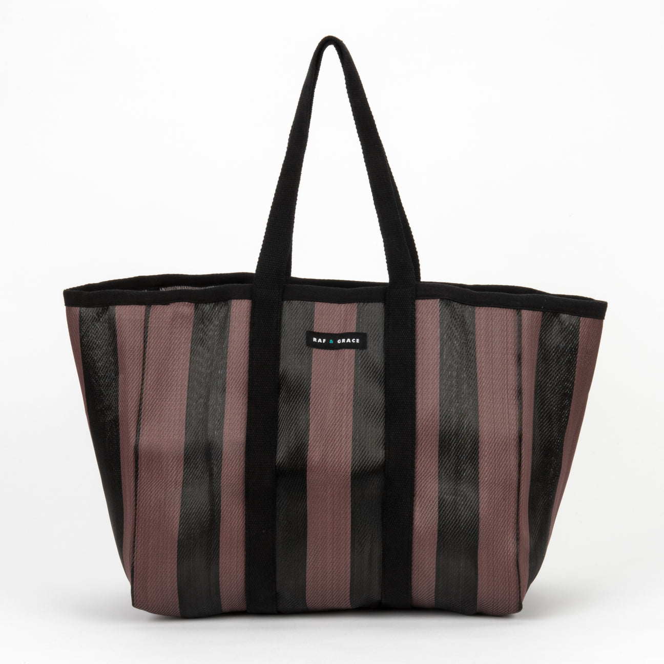 Raf & Grace Large Recycled Large Shopper Fig Brown/Black