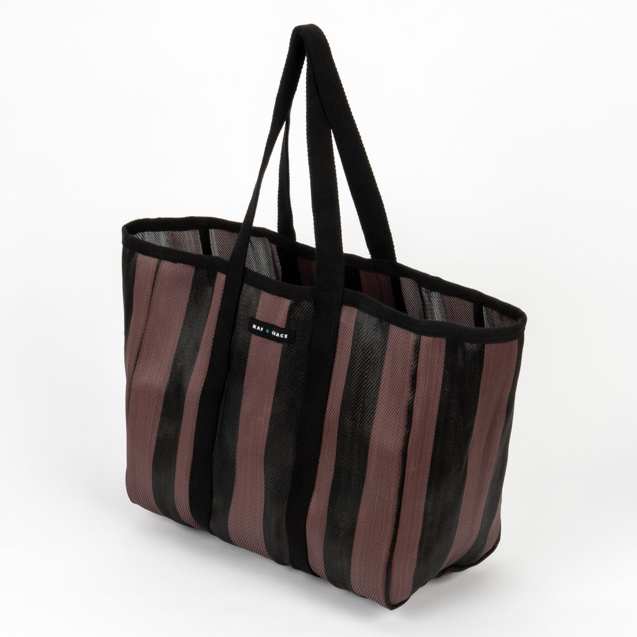 Raf & Grace Large Recycled Large Shopper Fig Brown/Black