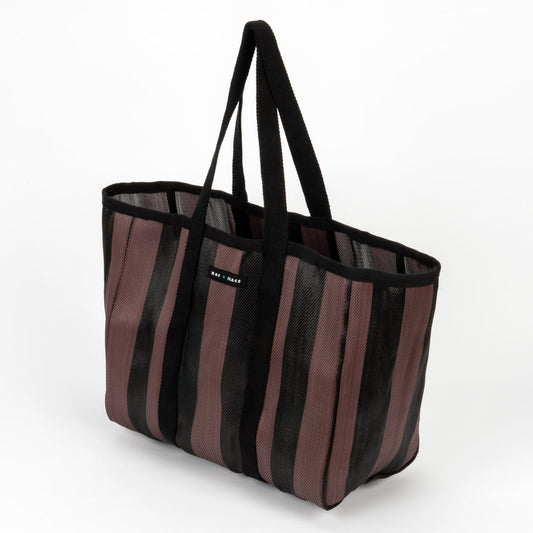Raf & Grace Large Recycled Large Shopper Fig Brown/Black