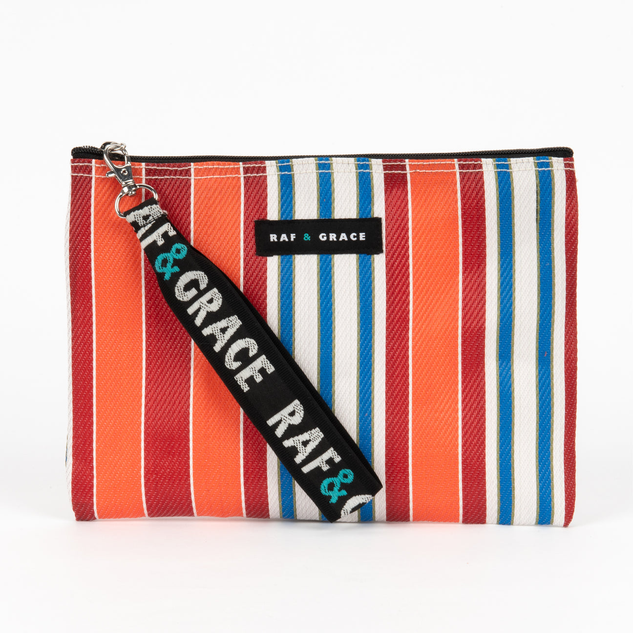 Striped Small Recycled Plastic Pouch
