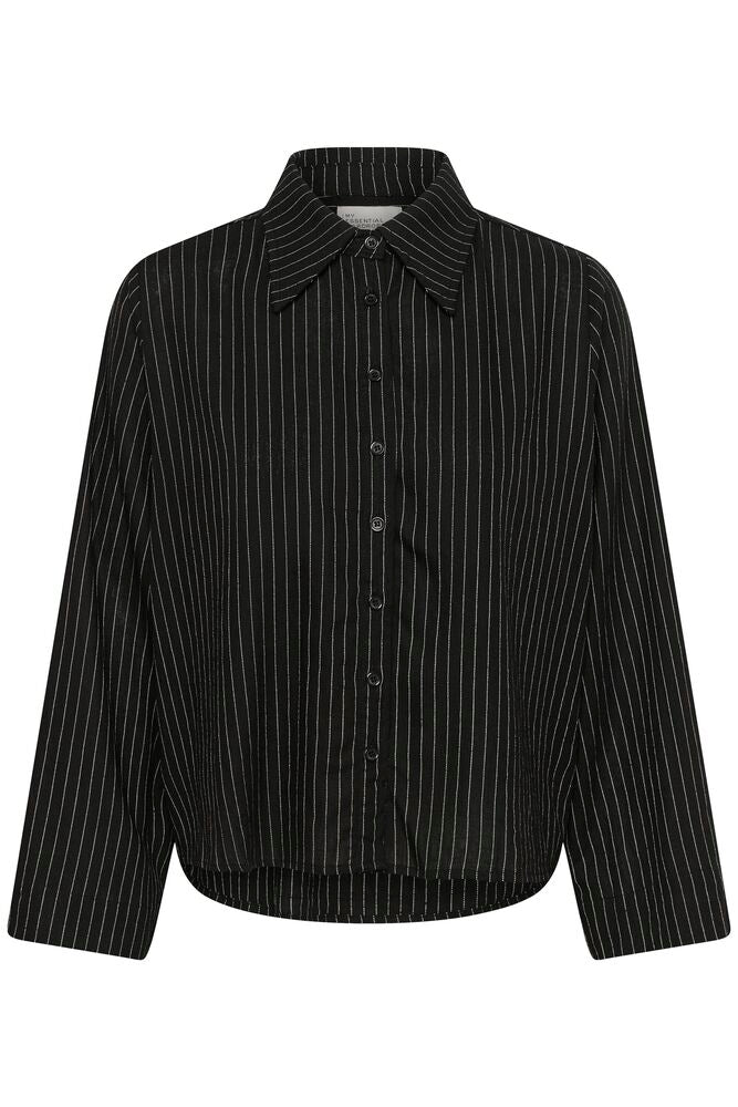 JannieMW Striped Shirt Black W/Oatmeal Stripe