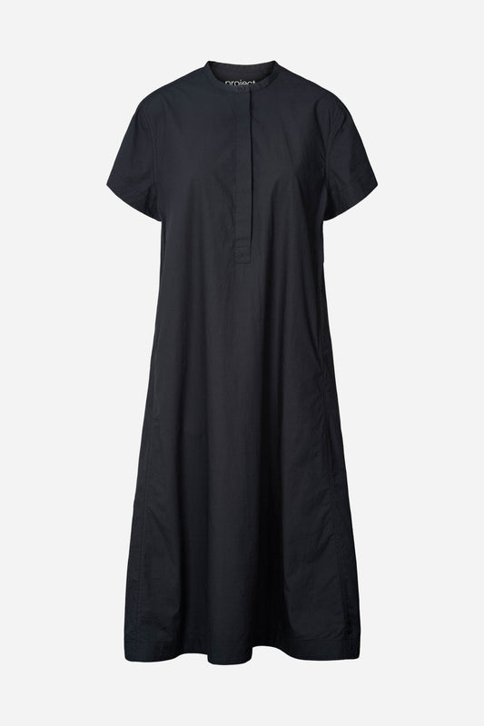 Harietta Organic Cotton Long Dress Black