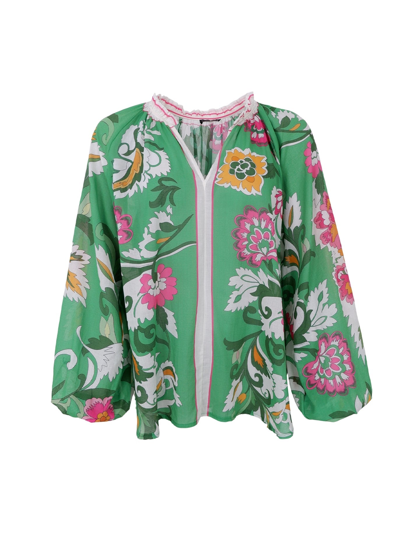 BCElvira Floral BLouse Green