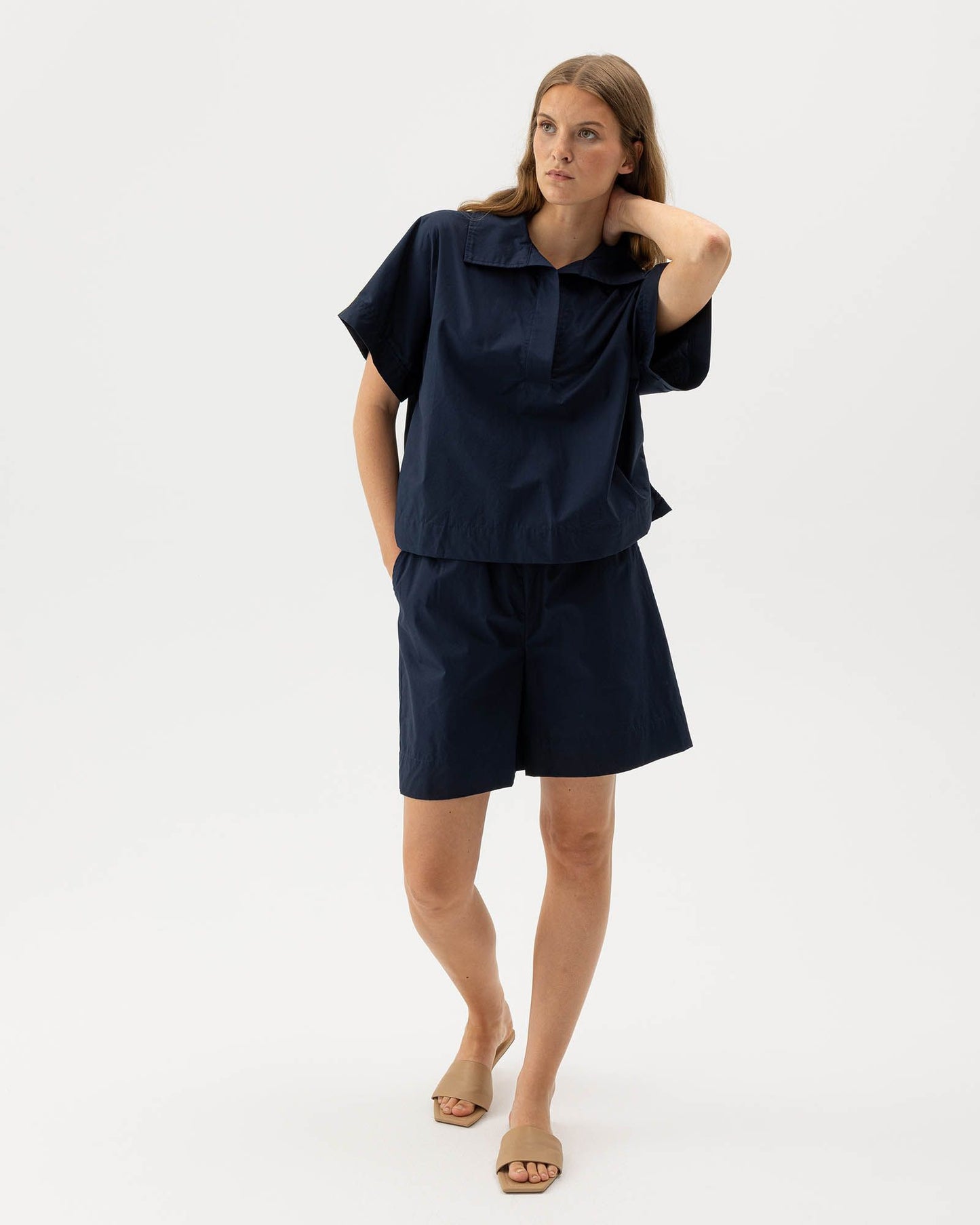 Marie Woven Cotton Shorts
