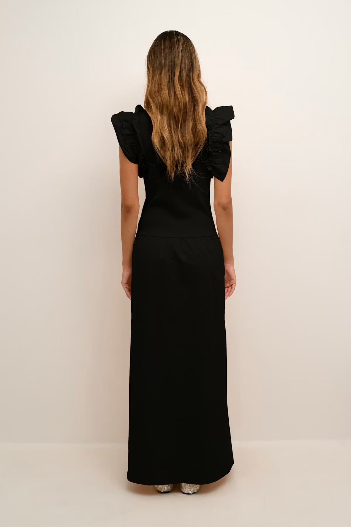 OdaKB Dress With Frill Shoulder Detail Meteorite