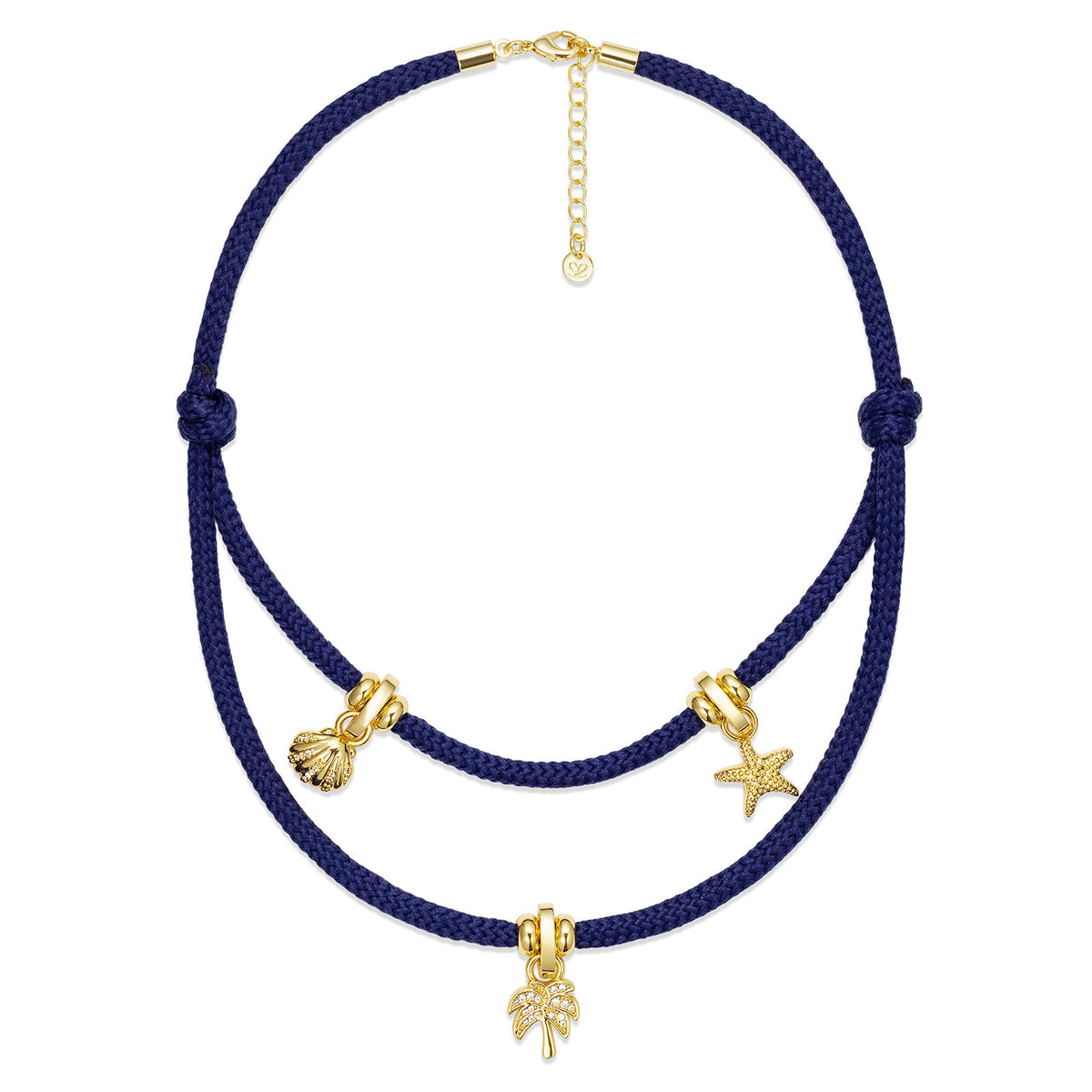 The Amalfi Charm Necklace Navy