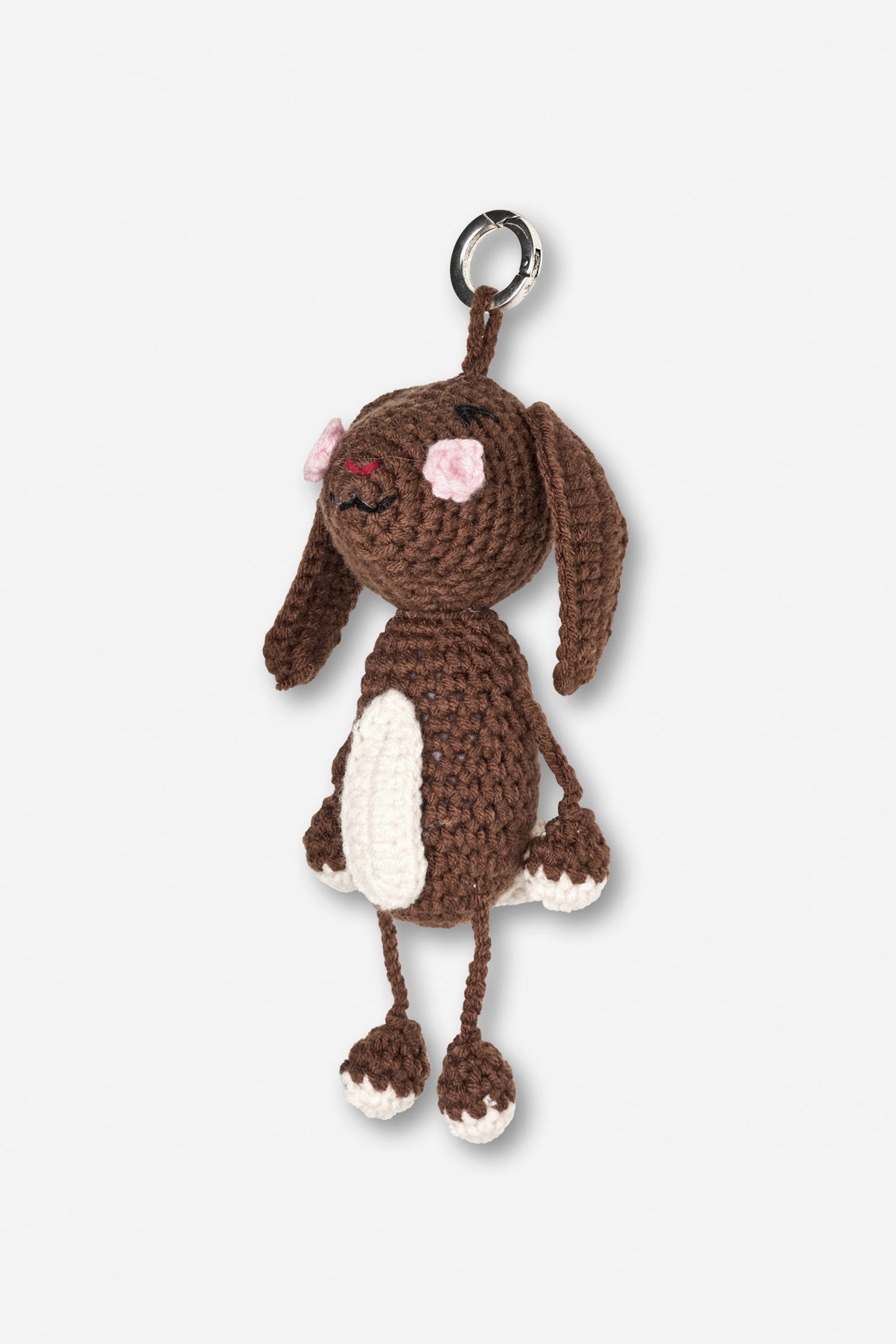 Vallate Bunny Bag Charm Brown