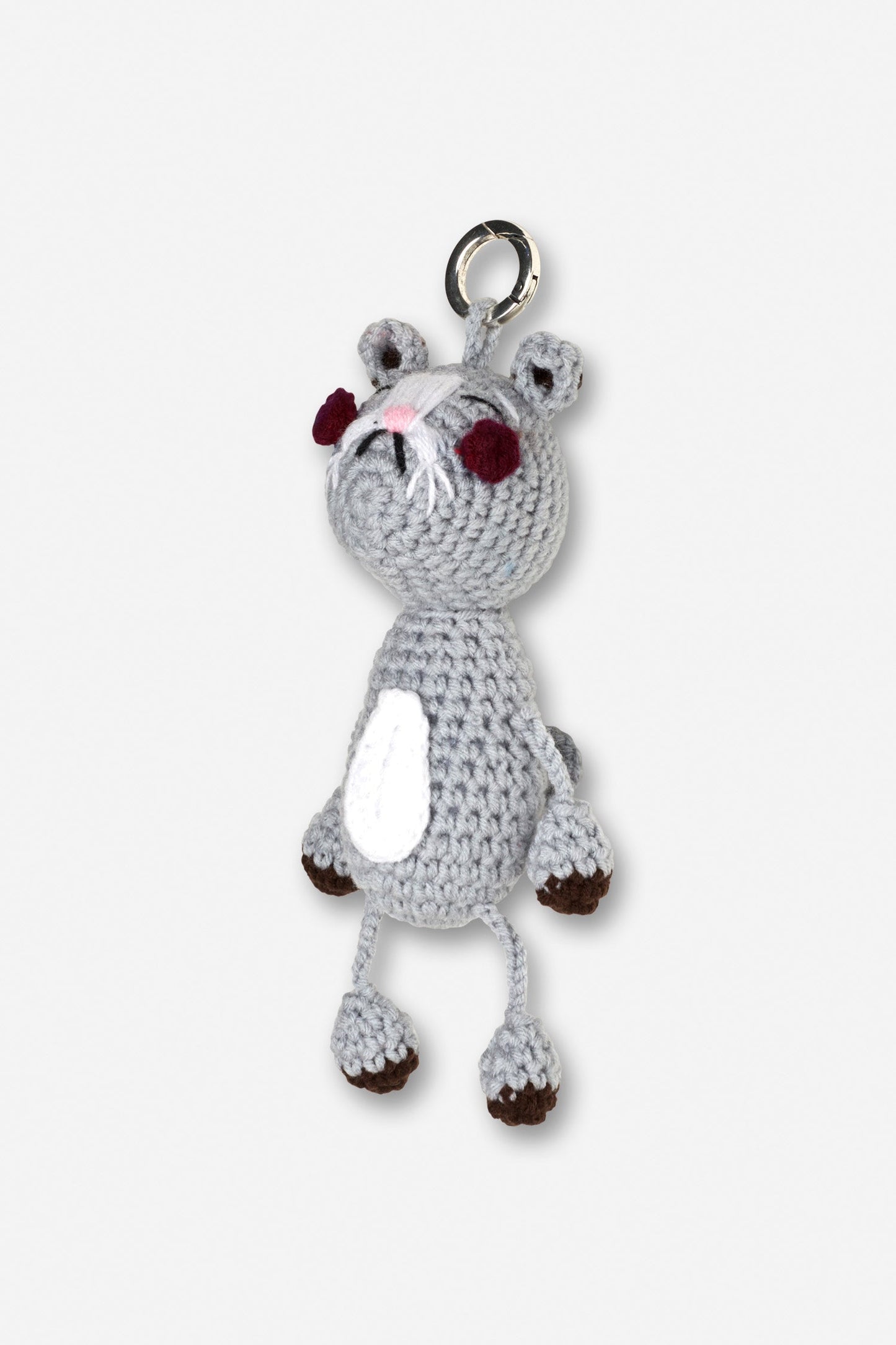 Vallate Bear Bag Charm Grey
