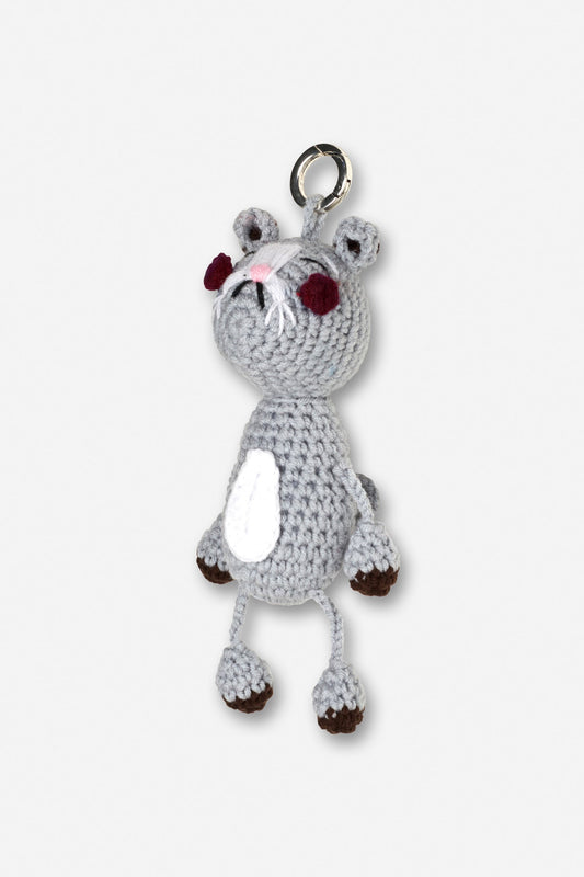 Vallate Bear Bag Charm Grey