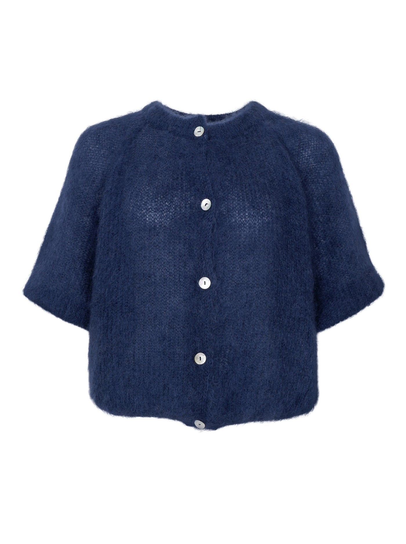 BCBjoerk Patent Knitted Cardigan Navy