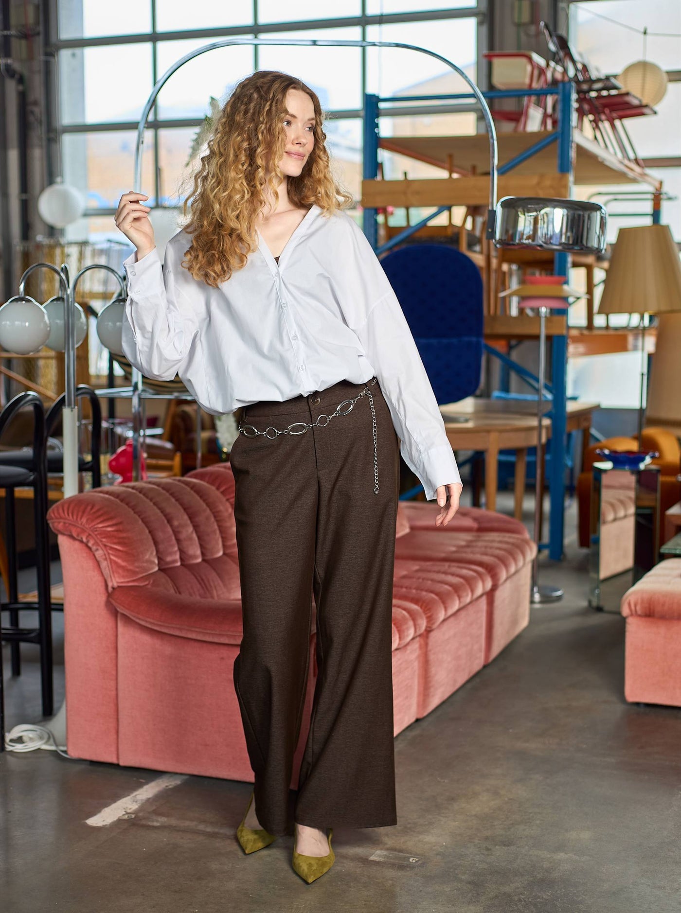 BCElana Drawstring Shirt White