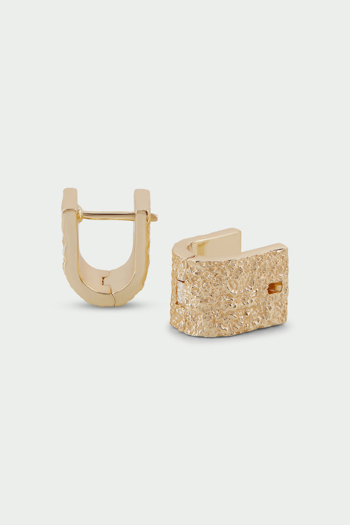 Invoke Huggie Textured Earring