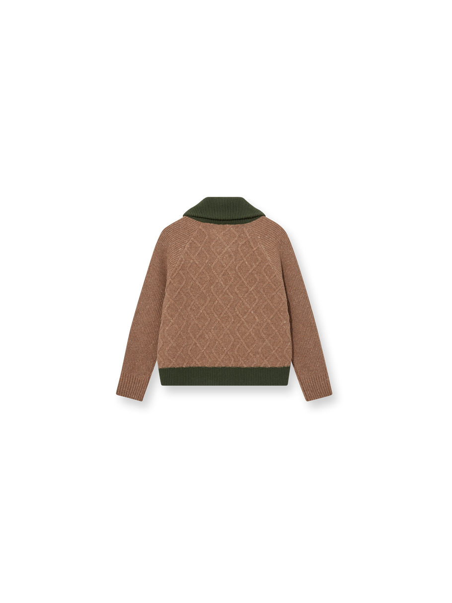 MMHRoll Melange Knit Brown Melange