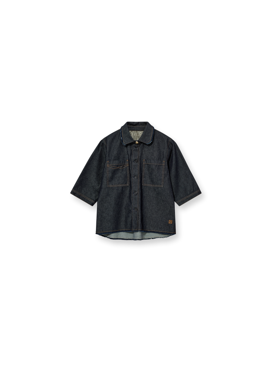 MMHSum Rinse Shirt Dark Blue Denim
