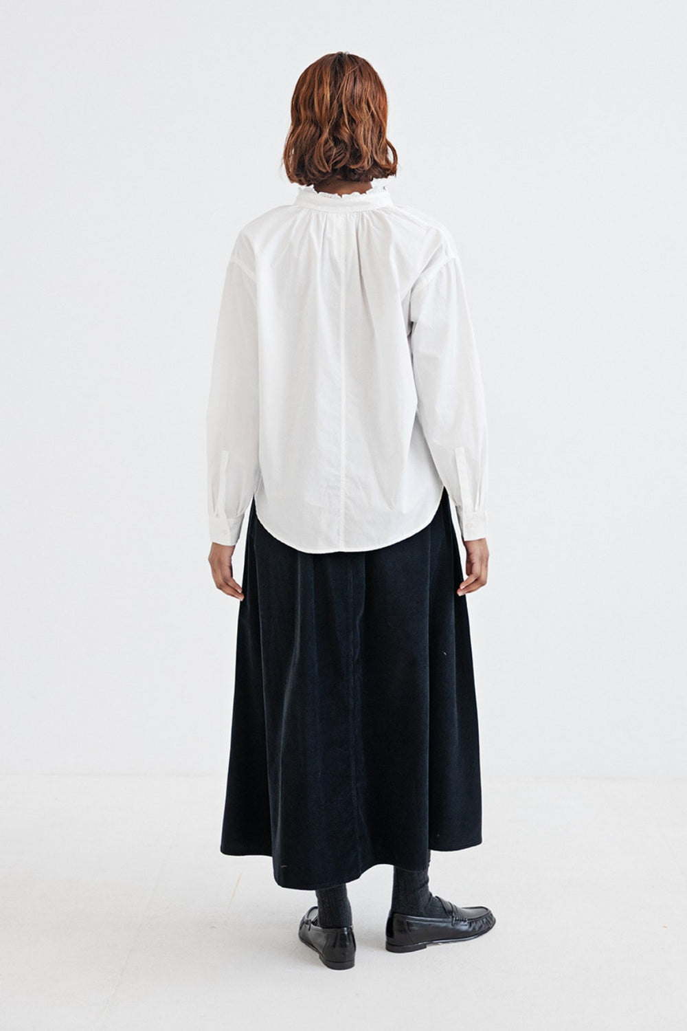 Hrima Cotton Hig Neckline Shirt