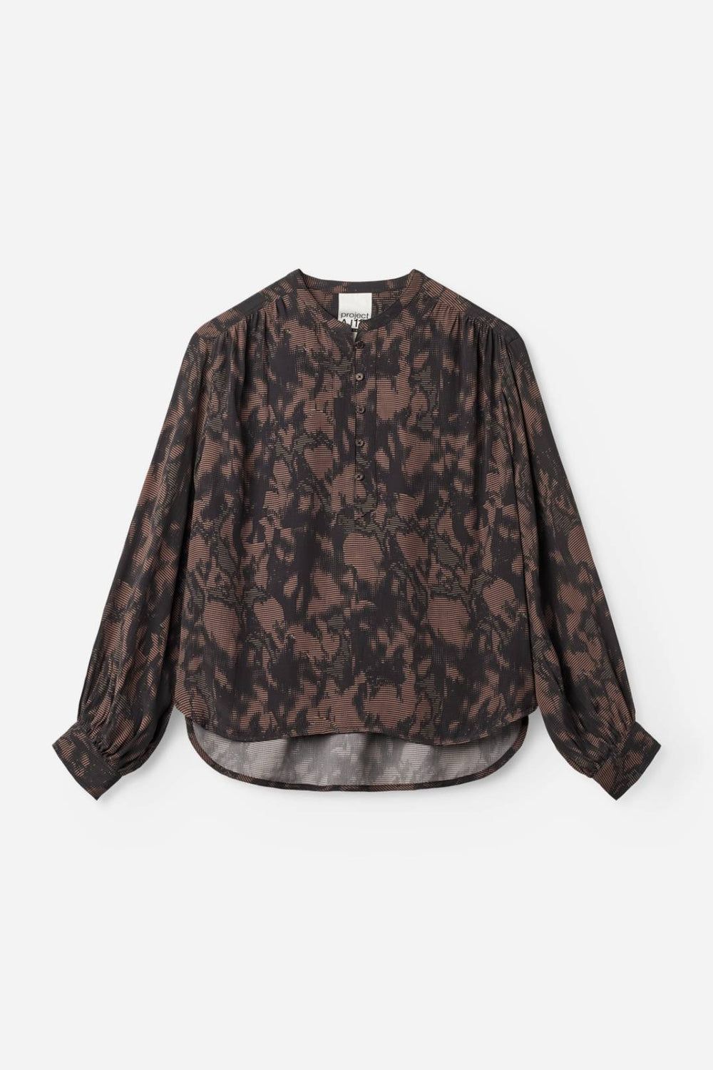 Katlyn Printed Viscose Blouse Garnet