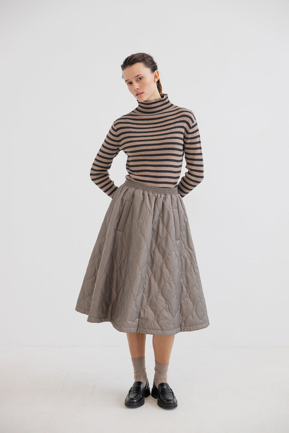 Nicoline Quilted A-Line Skirt