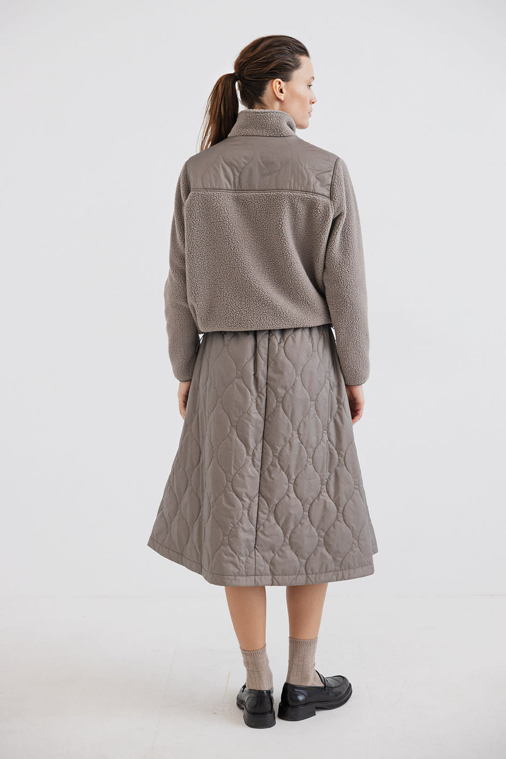 Nicoline Quilted A-Line Skirt