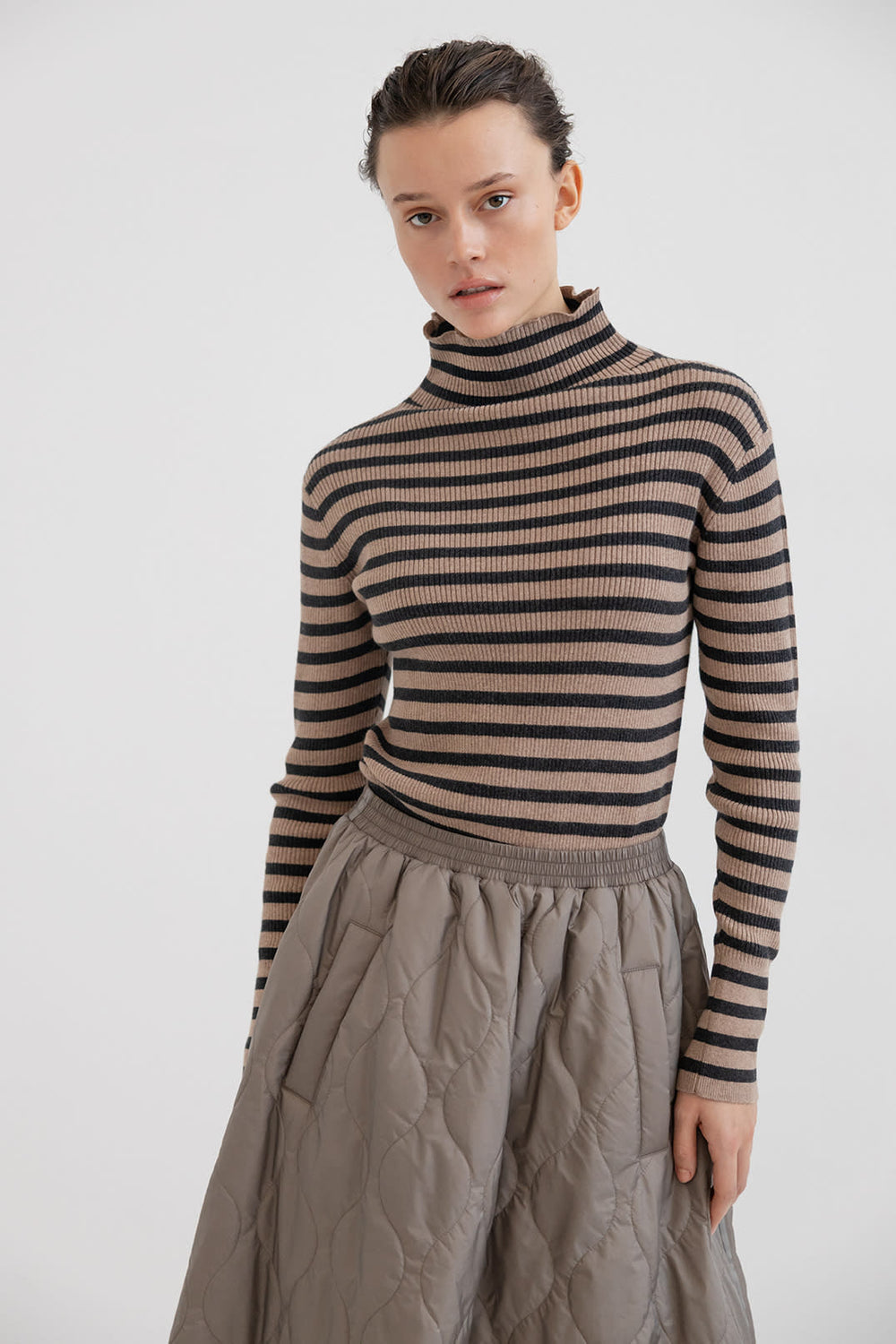 Nicoline Quilted A-Line Skirt