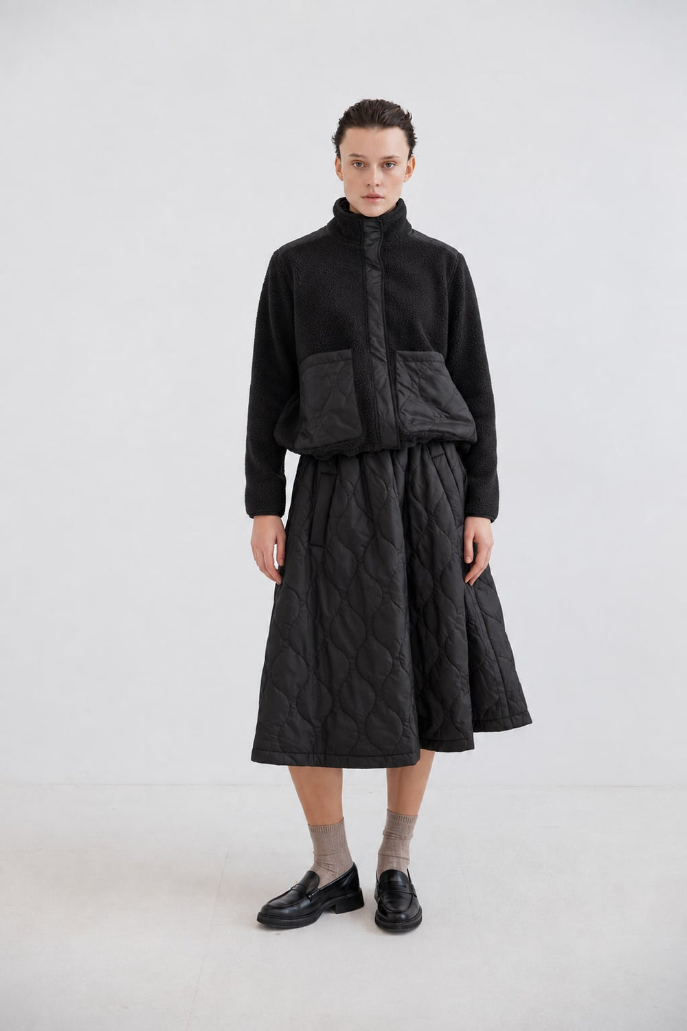 Nicoline Quilted A-Line Skirt