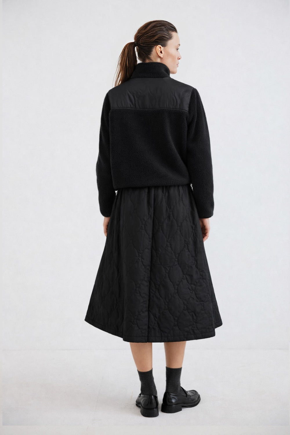 Nicoline Quilted A-Line Skirt