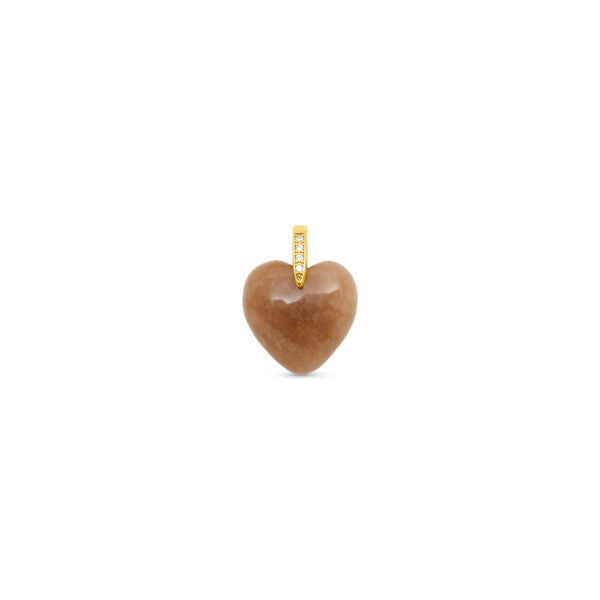 Talis Chains Heart Pendant Smokey Quartz & Tiger's Eye
