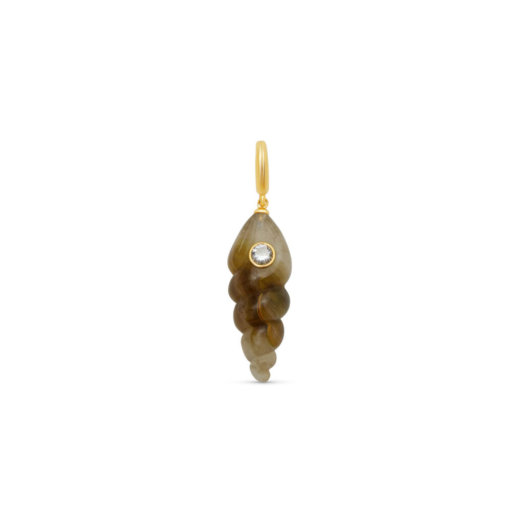 Shell Pendant in Watermelon Skin