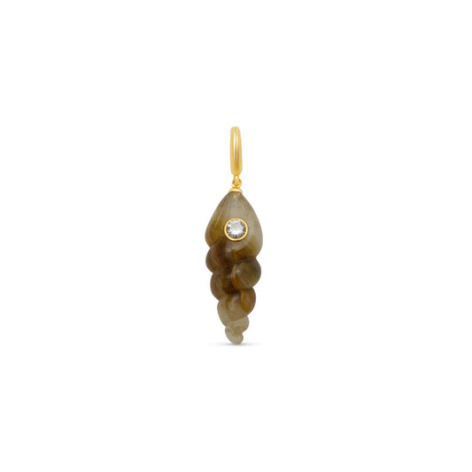 Shell Pendant in Watermelon Skin